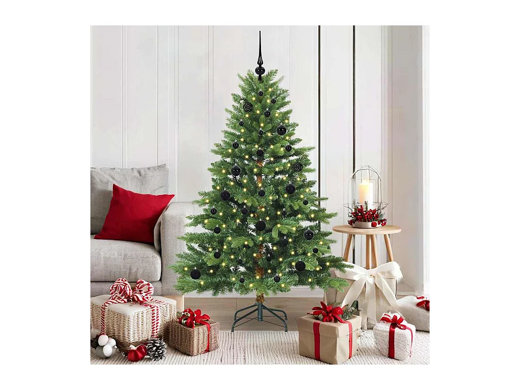 Árbol de Navidad artificial con 150 LED Verde 150 cm PE y PVC