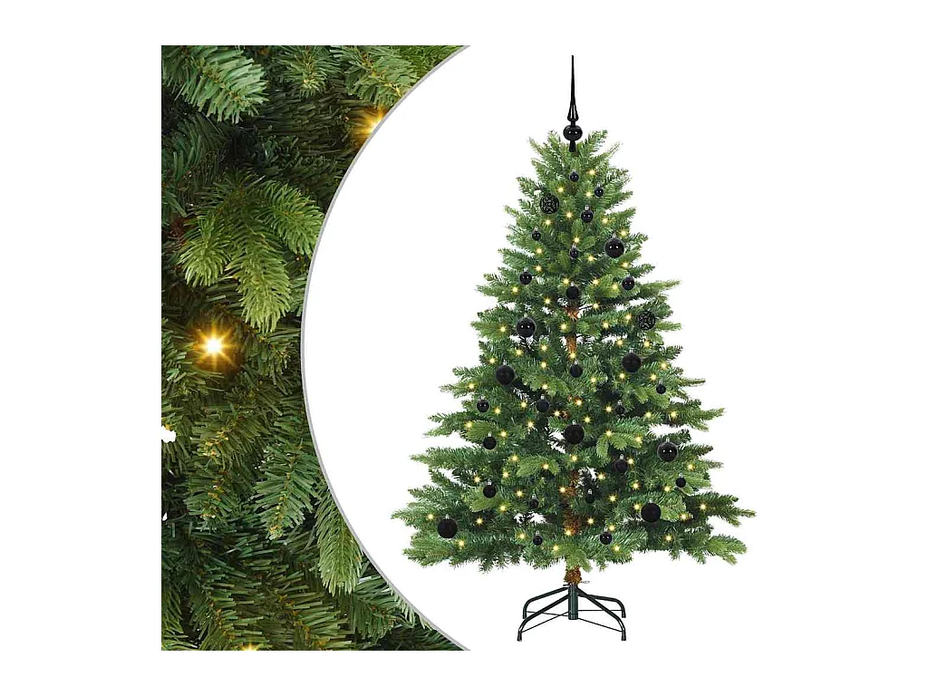 Árbol de Navidad artificial con 150 LED Verde 150 cm PE y PVC