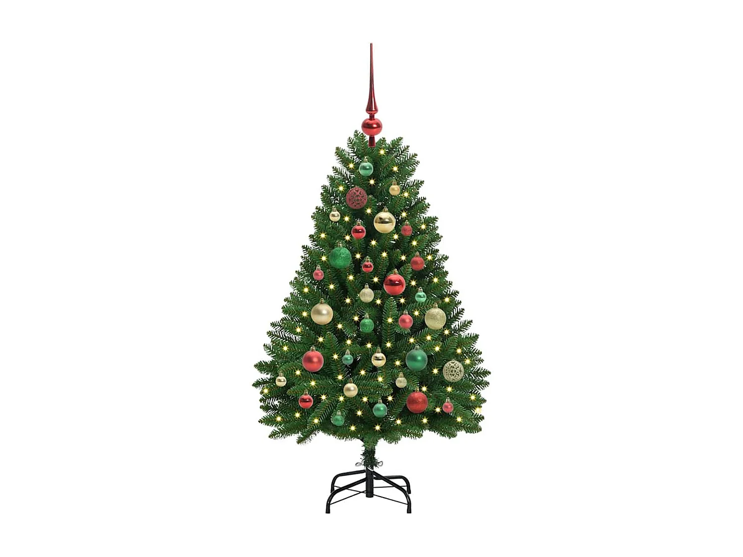 Kunstkerstboom Groen 120 cm PVC en Metalen