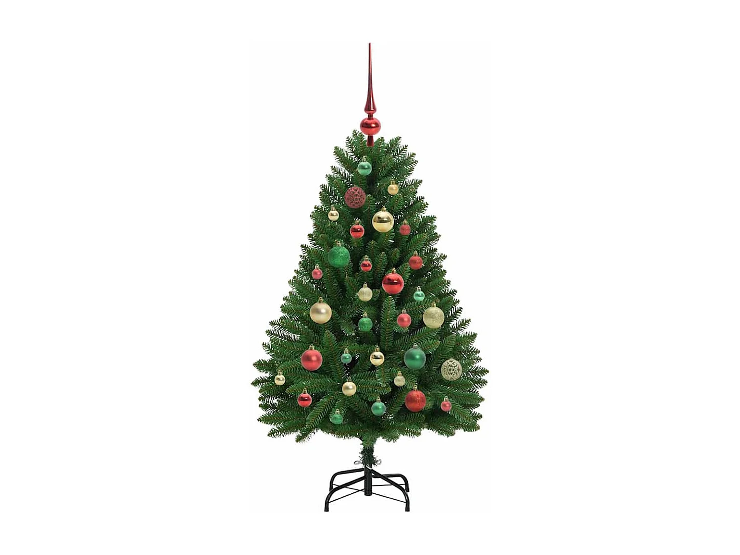 Kunstkerstboom Groen 120 cm PVC en Metalen