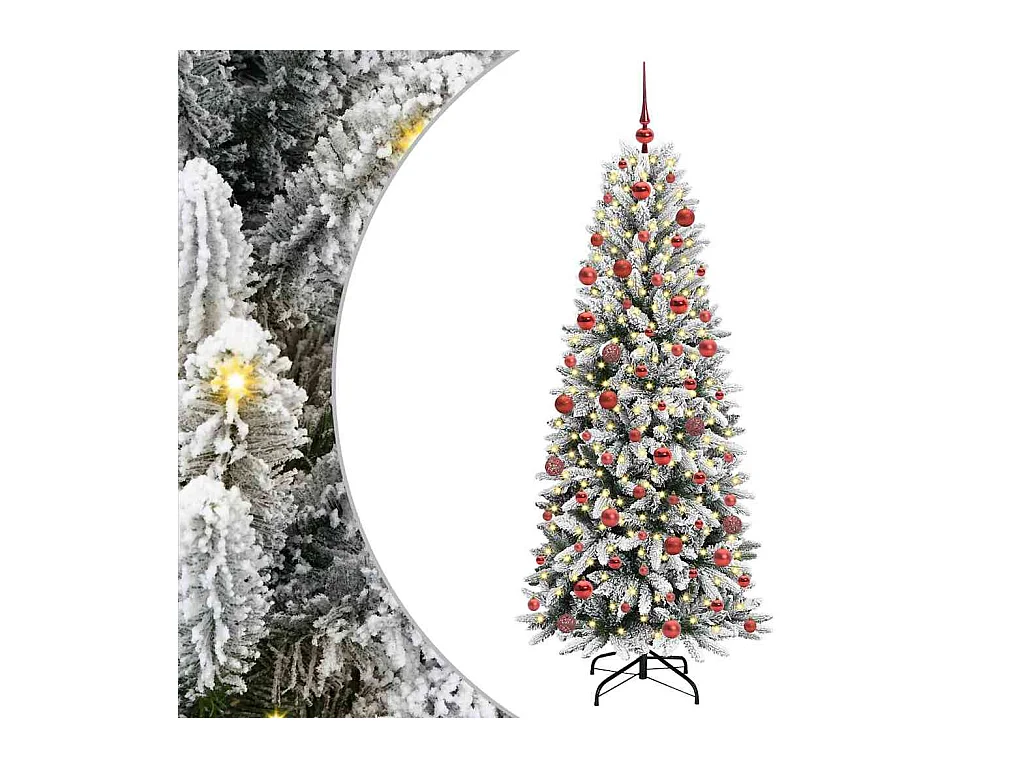 Sapin de Noël artificiel avec 300 LED Blanc 73 x 73 x 180 cm