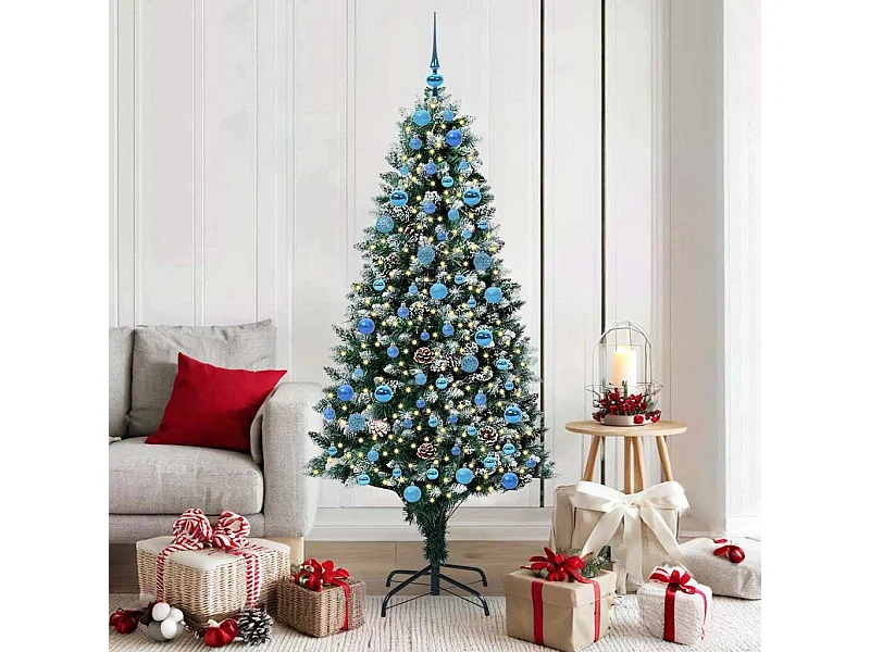 Sapin de Noël artificiel Vert 180 cm PVC, Acier et Plastique