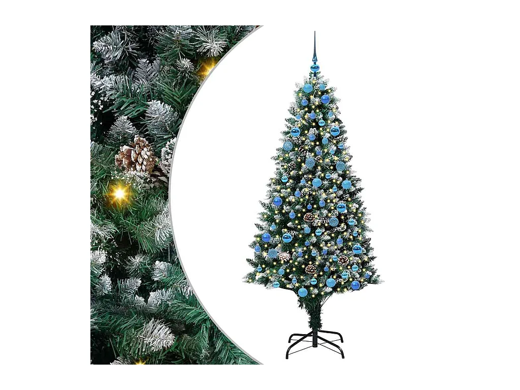 Sapin de Noël artificiel Vert 180 cm PVC, Acier et Plastique
