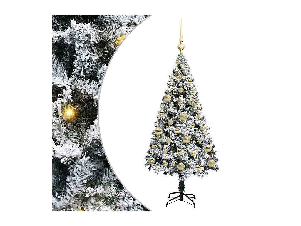 Sapin de Noël artificiel Vert 120 cm PVC, Acier et Plastique