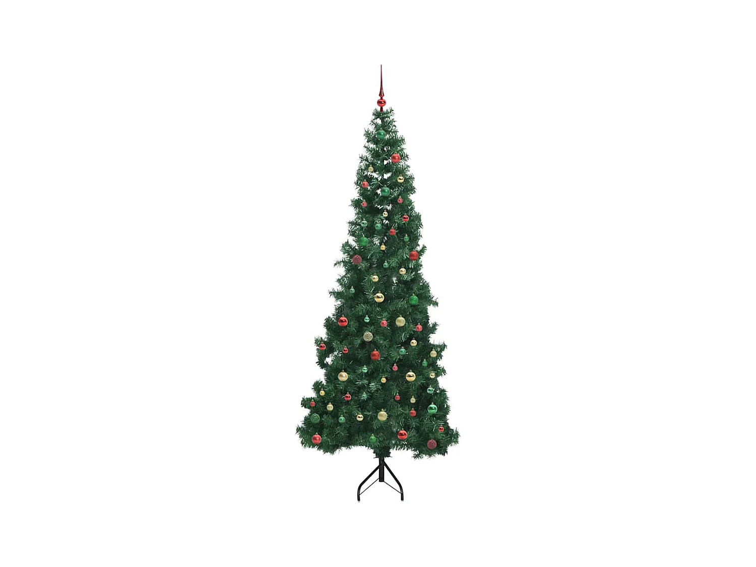 Arbre de Noël artificiel d'angle Vert 240 cm PVC et métal