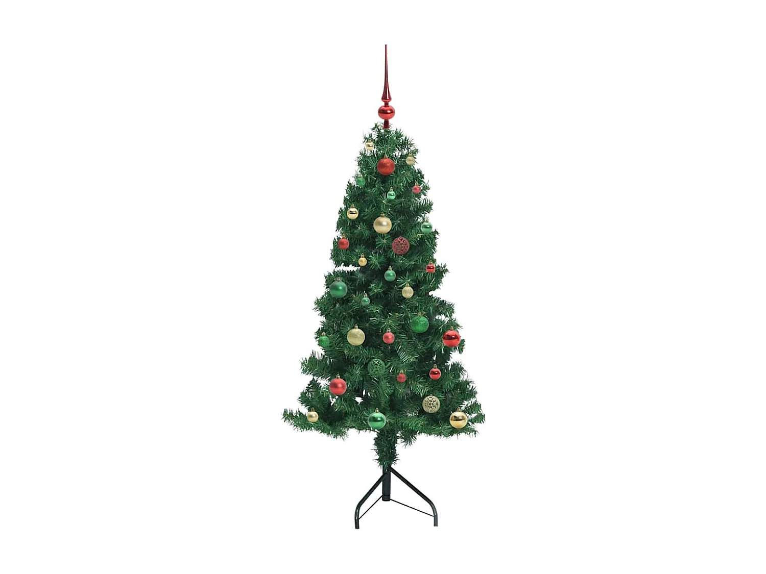 Árvore de Natal artificial de canto Verde 150 cm PVC e Metal