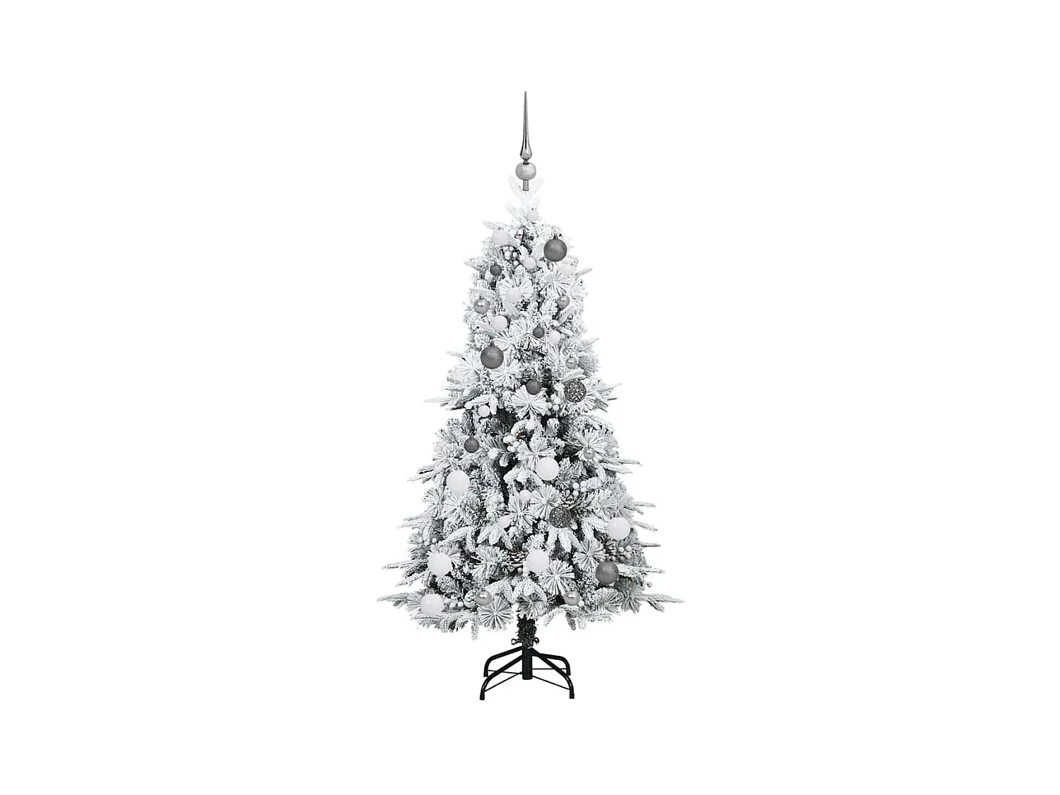 Kunstmatige Hinged Kerstboom met 150 LED Groen 150 cm PE en PVC