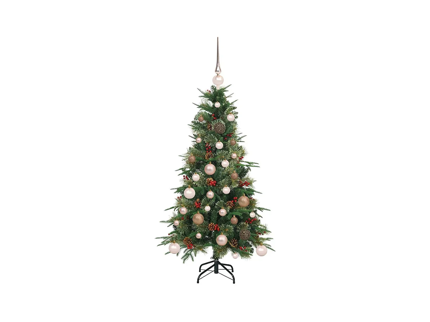Kunstmatige Hinged Kerstboom met 150 LED Groen 120 cm PE en PVC