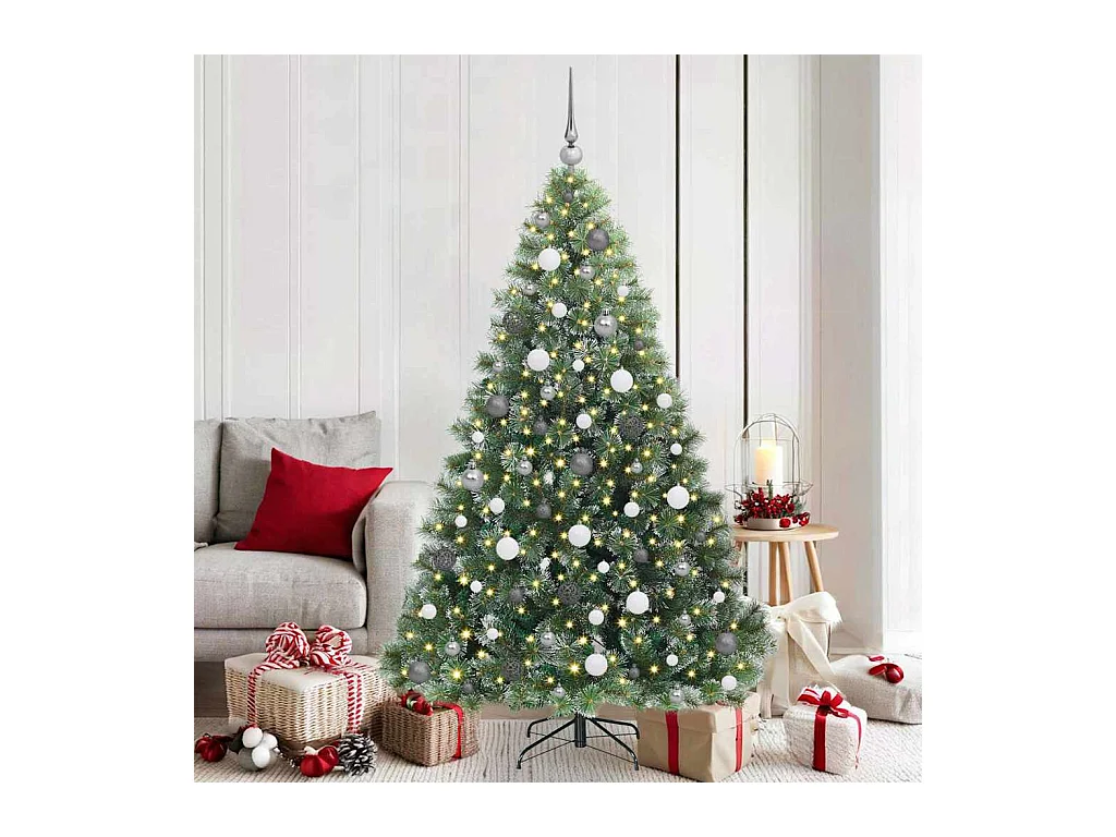 Kunstkerstboom met 300 LED met standaard Groen 180 cm PE en PVC