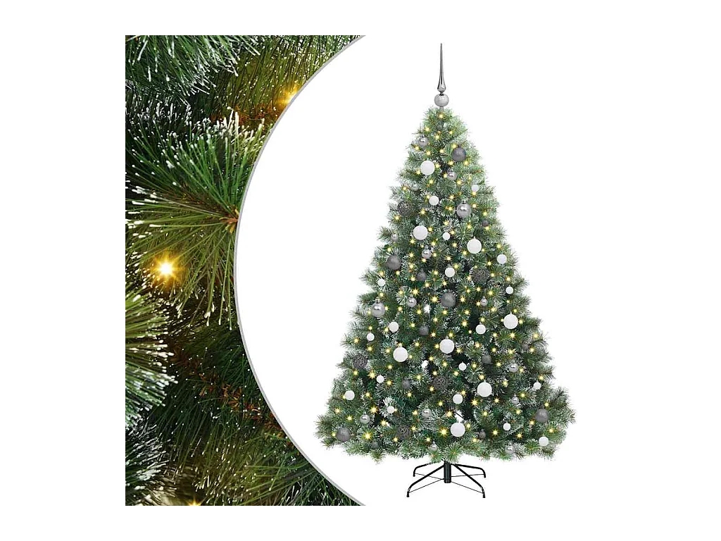 Kunstkerstboom met 300 LED met standaard Groen 180 cm PE en PVC
