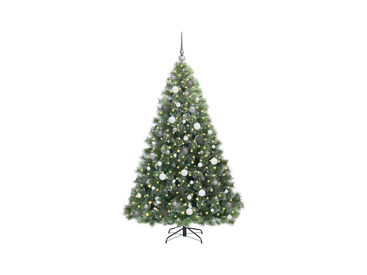 Kunstkerstboom met 300 LED met standaard Groen 180 cm PE en PVC