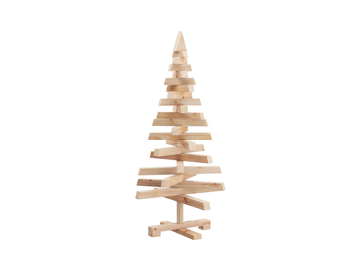 Arbres de Noël avec support Naturel 90 cm Bois massif en pin