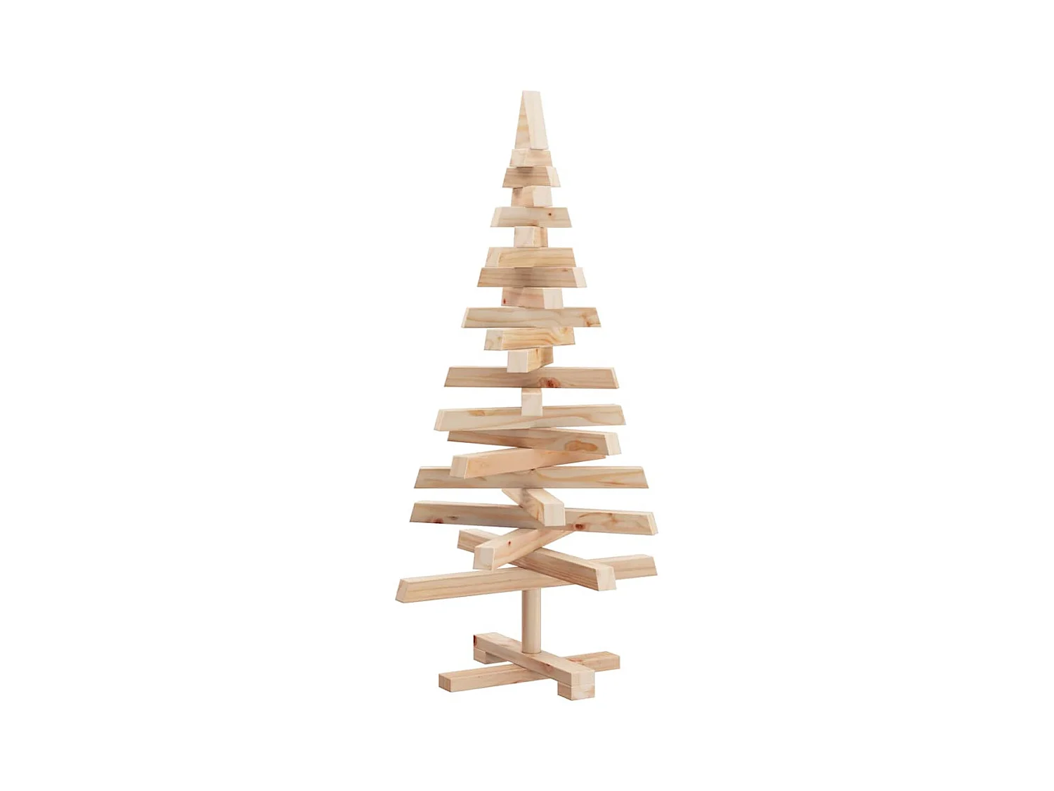 Arbres de Noël avec support Naturel 90 cm Bois massif en pin