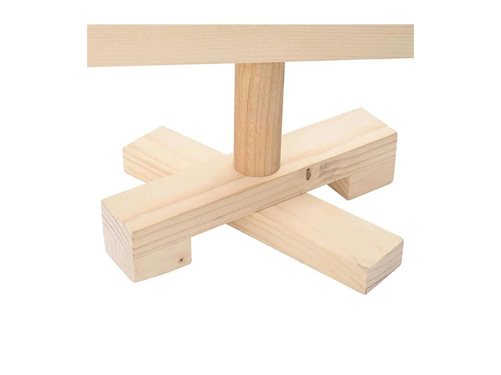 Arbres de Noël avec support Naturel 90 cm Bois massif en pin