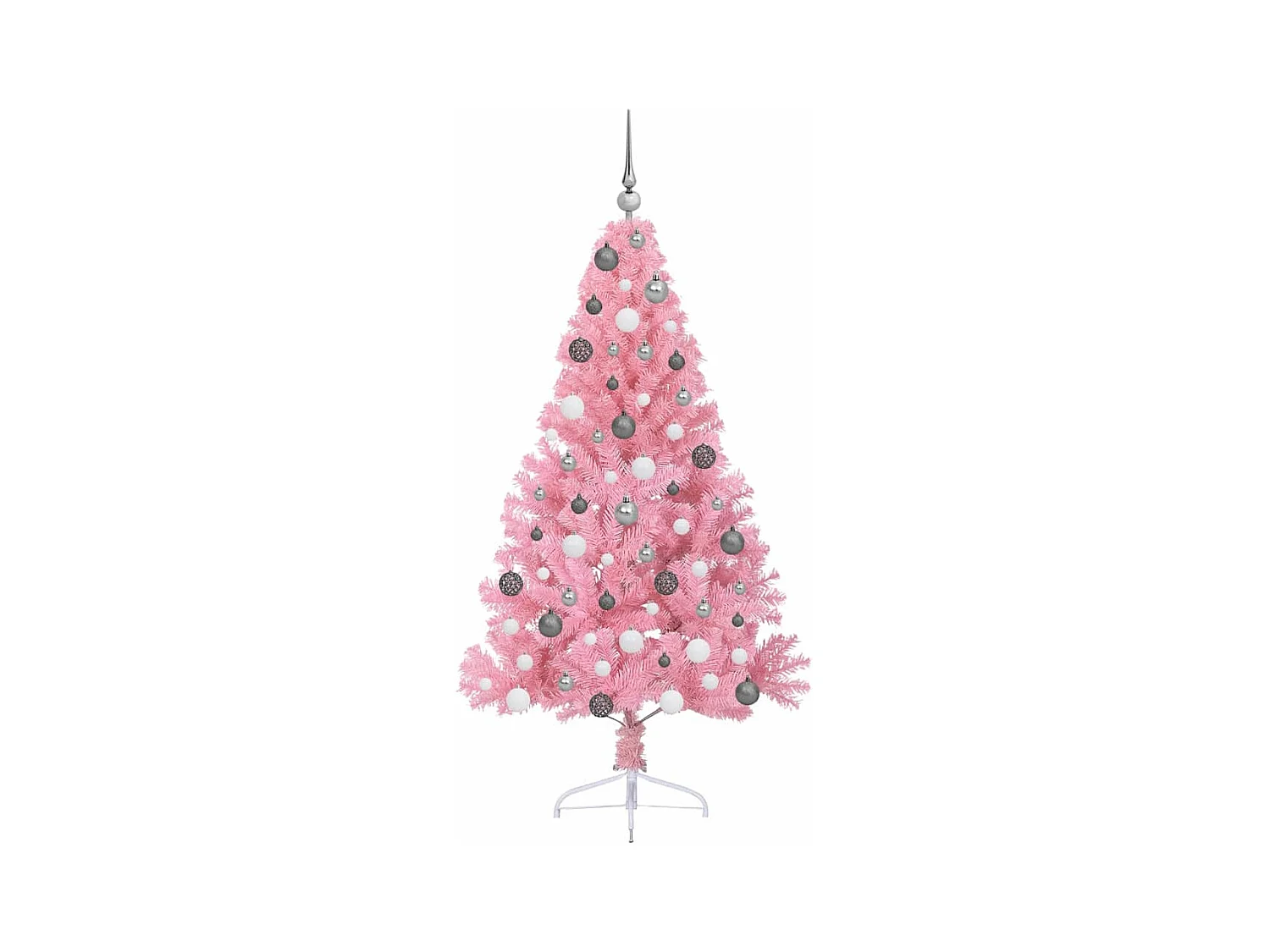 Sapin de Noël artificiel pré-éclairé Rose 180 cm PVC