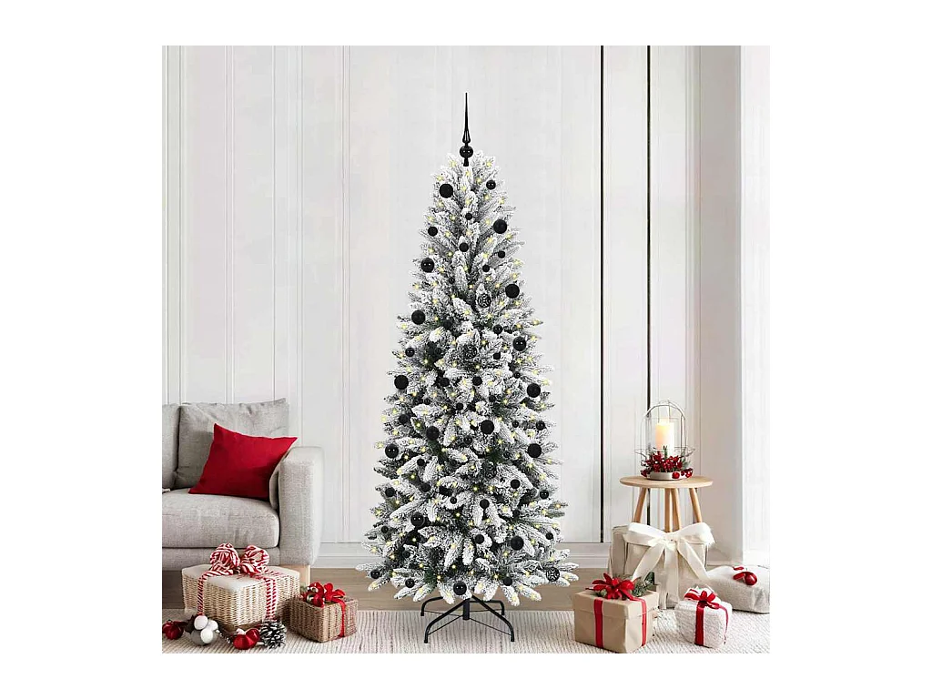 Árvore de Natal Artificial com 300 LEDs Branco 78 x 78 x 210 cm