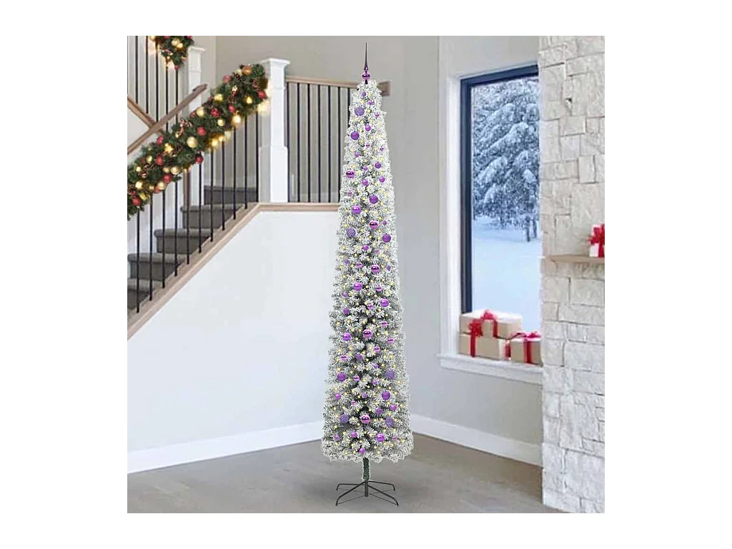 Árbol de Navidad artificial Verde 270 cm PVC, Acero y Plástico