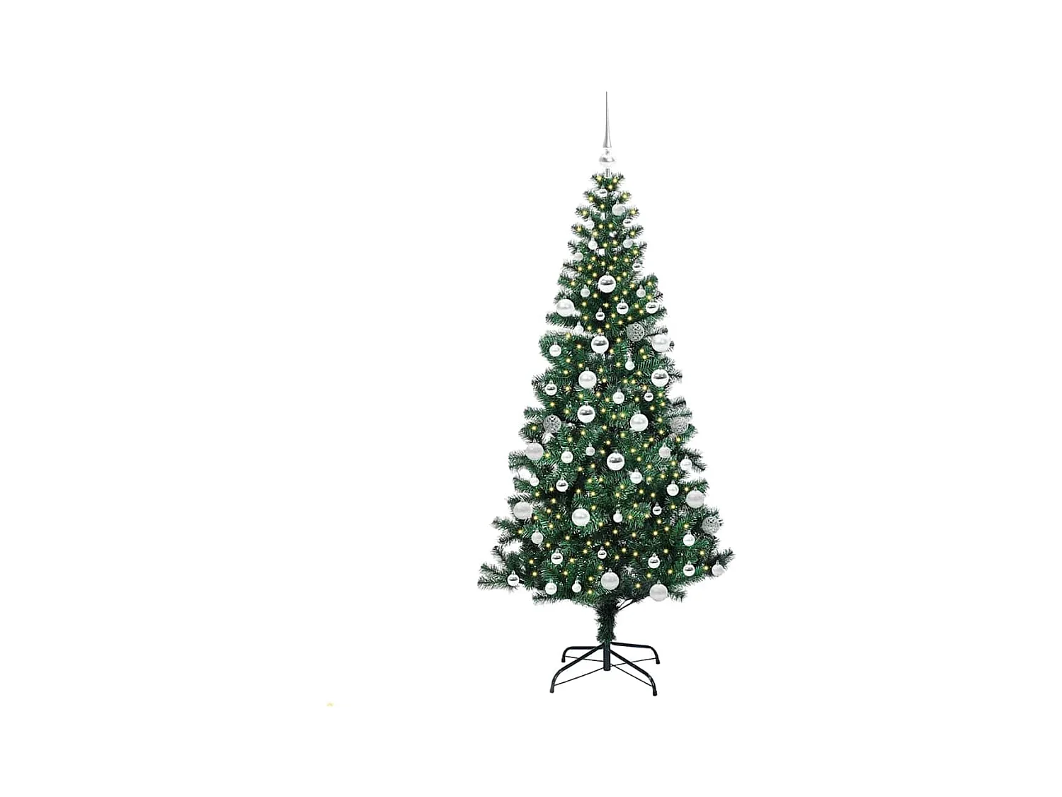 Árbol de Navidad Artificial Preiluminado Verde 180 cm