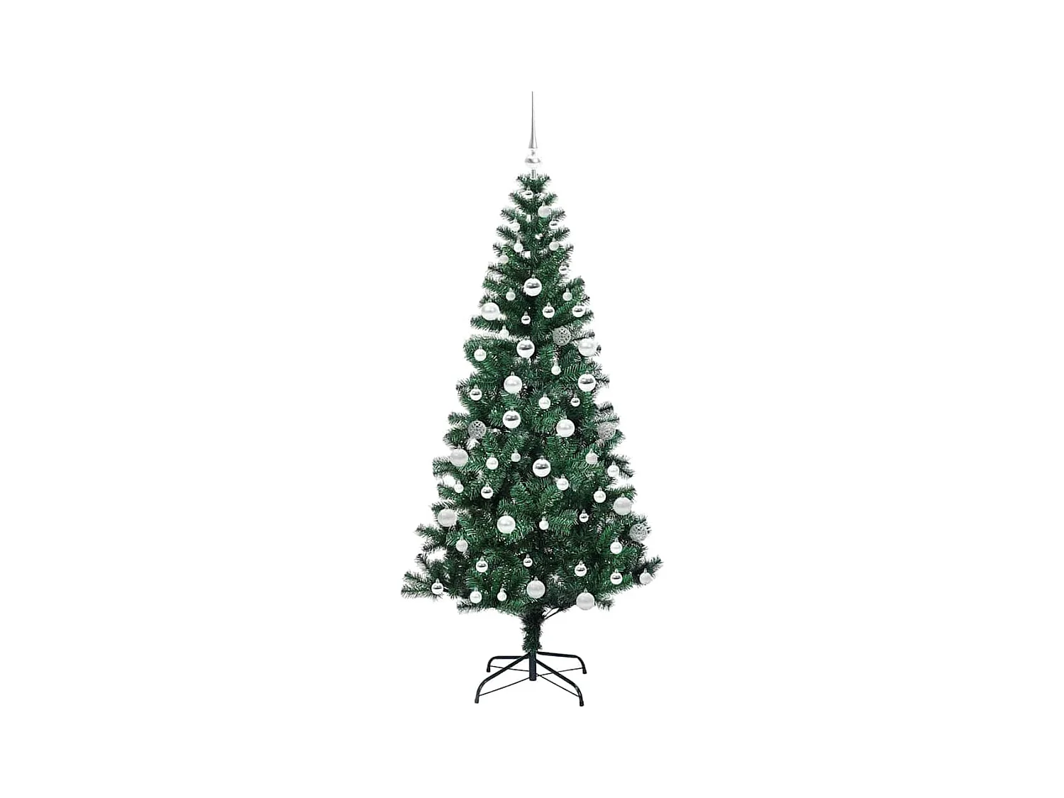Árbol de Navidad Artificial Preiluminado Verde 180 cm