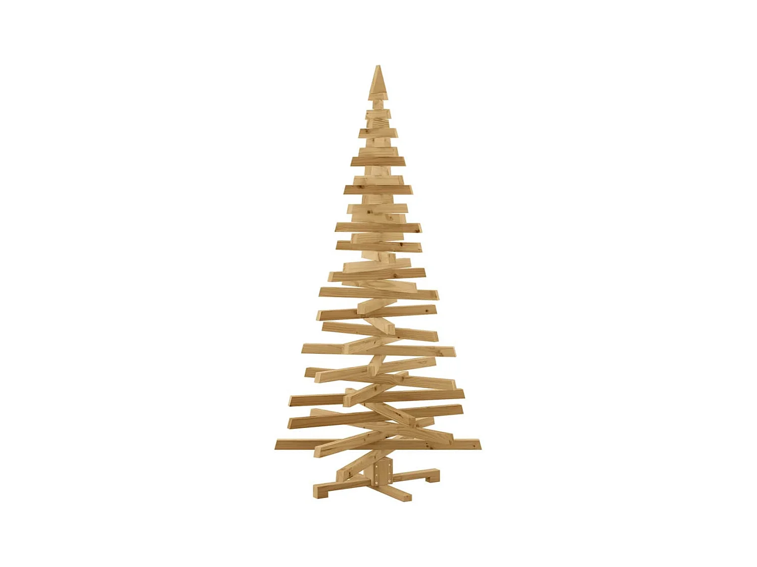 Arbres de Noël avec support Marron 180 cm Bois massif en pin