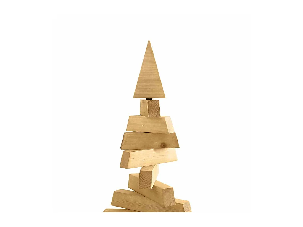 Arbres de Noël avec support Marron 180 cm Bois massif en pin