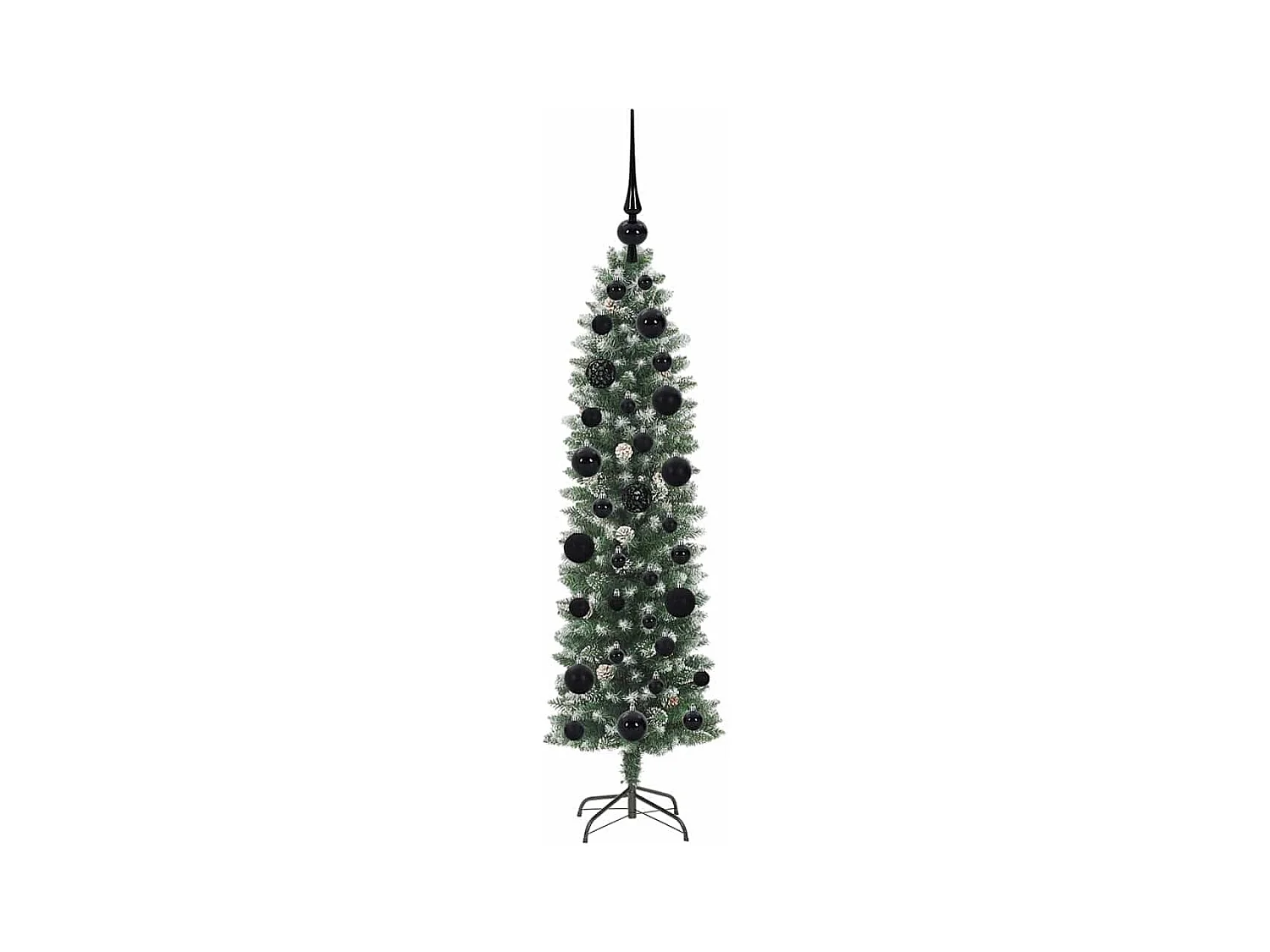 Árvore Slim de Natal Artificial Verde e branco 120 cm