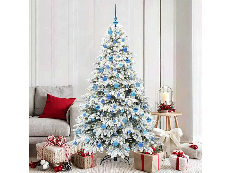 Sapin de Noël artificiel avec 300 LED Vert 180 cm PE et PVC