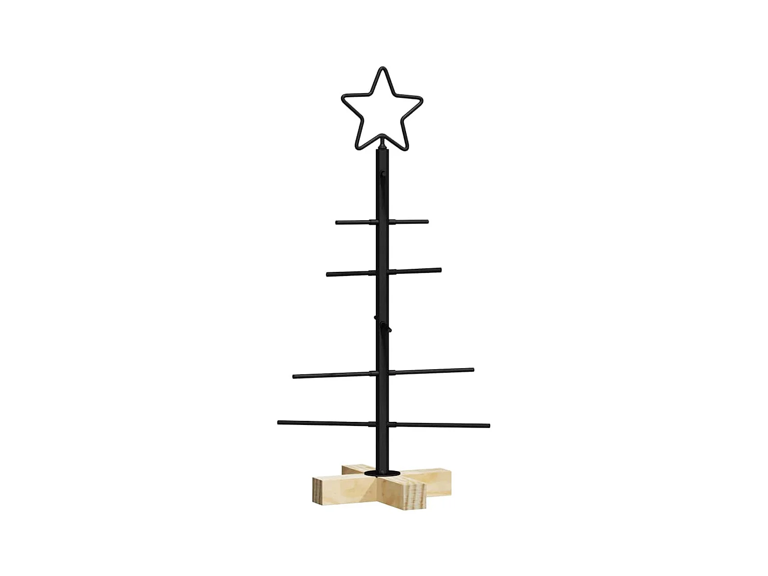 Árvore de Natal de metal Preto 60 cm Aço com Revestimento em Pó
