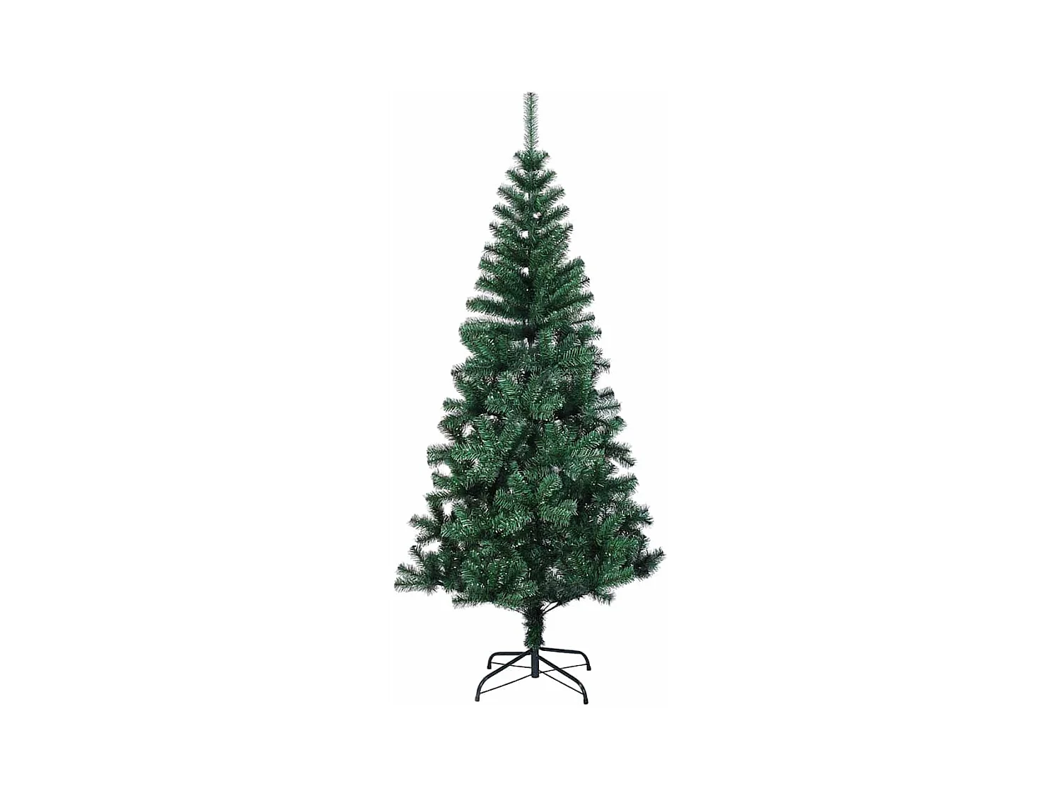 Sapin de Noël artificiel pré-éclairé Vert 210 cm PVC et métal