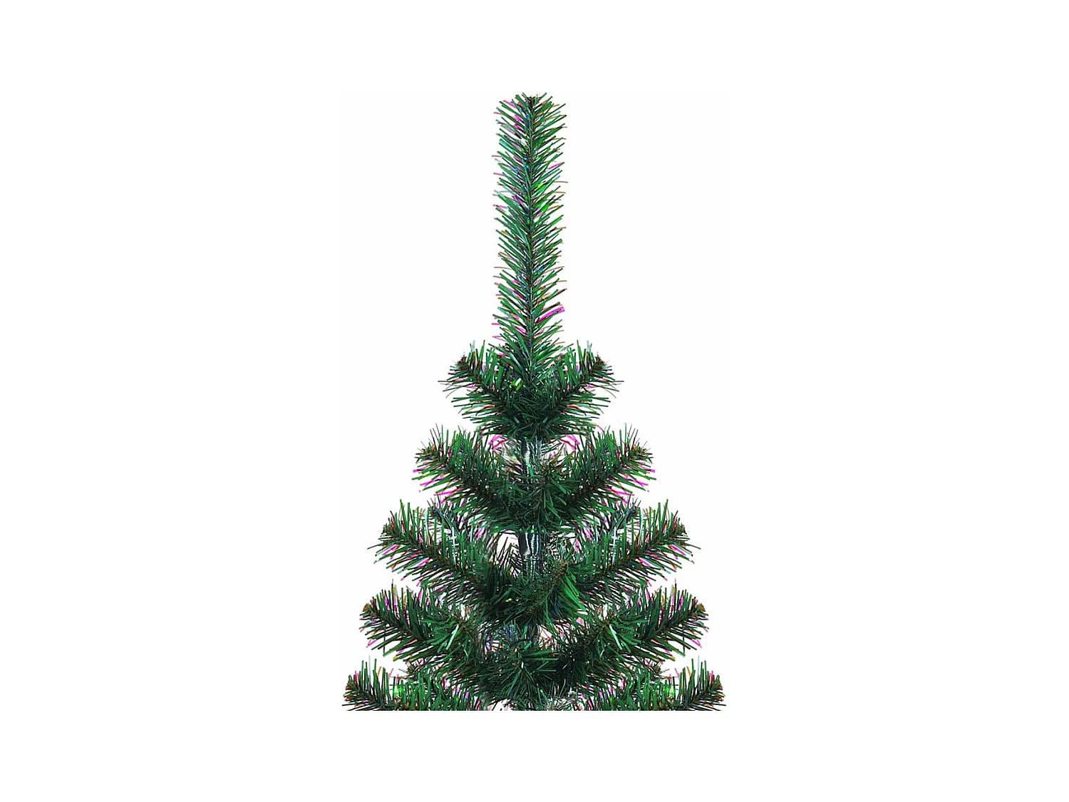 Sapin de Noël artificiel pré-éclairé Vert 210 cm PVC et métal