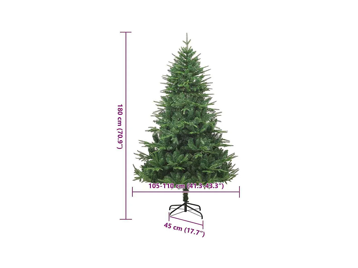 Sapin de Noël artificiel Autre Vert 180 cm PVC
