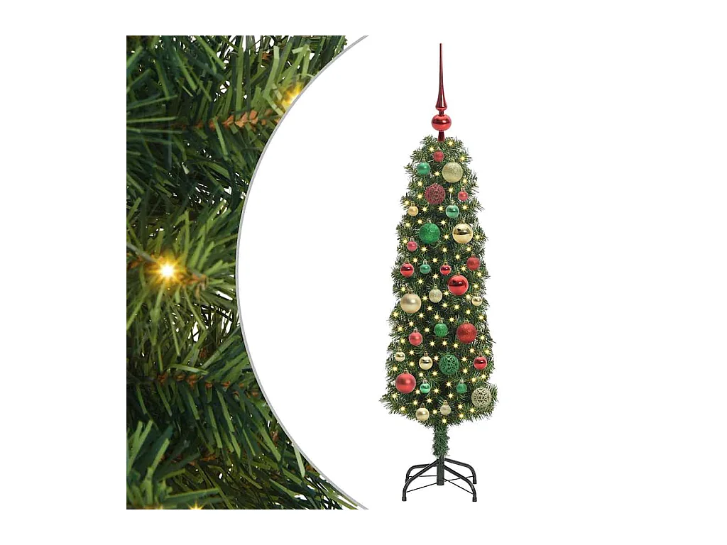Árbol de Navidad artificial Verde 120 cm PVC, Acero y Plástico