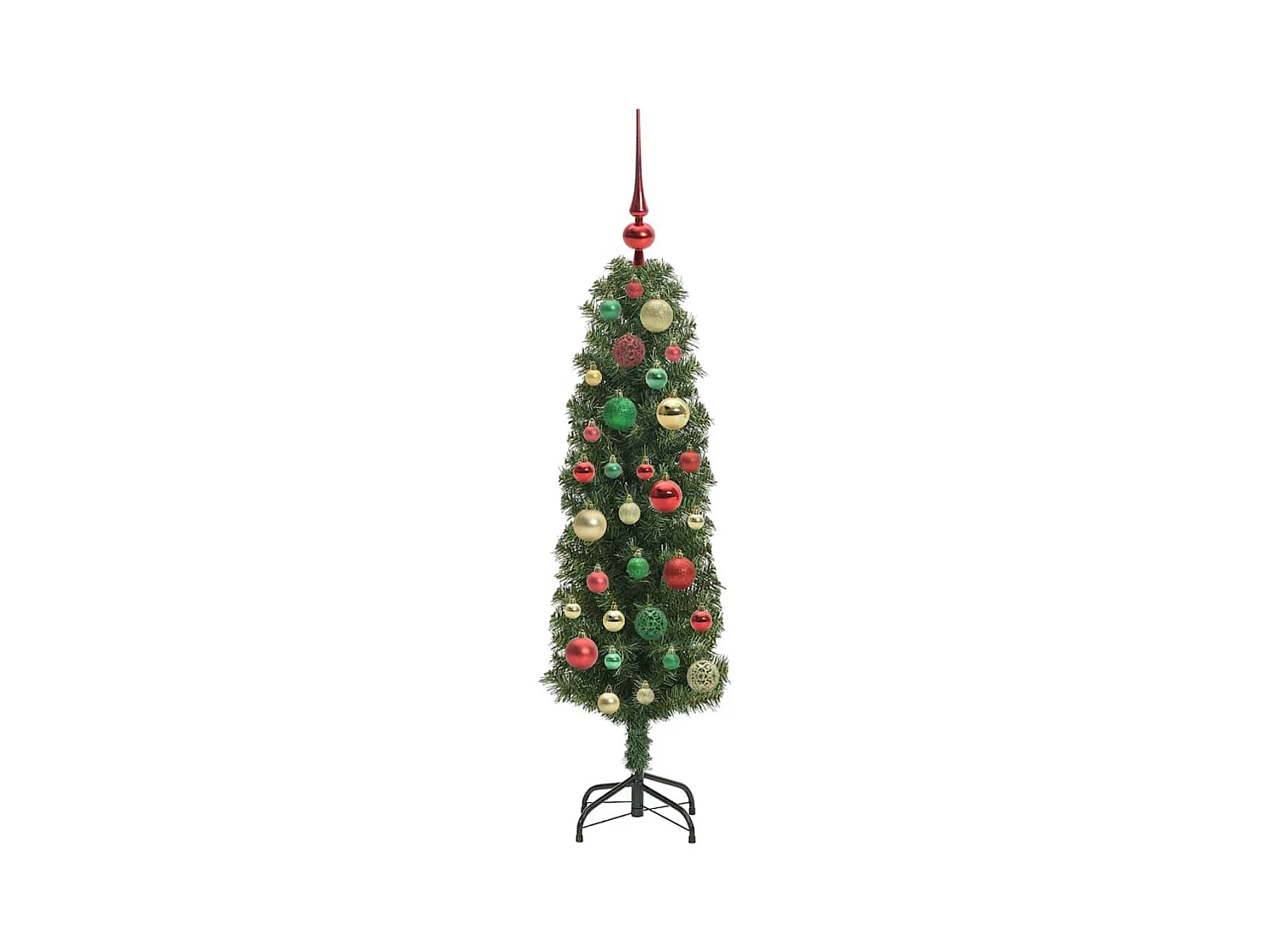 Árbol de Navidad artificial Verde 120 cm PVC, Acero y Plástico