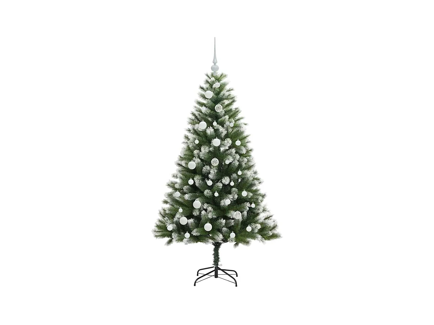 Kunstmatige scharnierende Kerstboom met gevlochten sneeuw