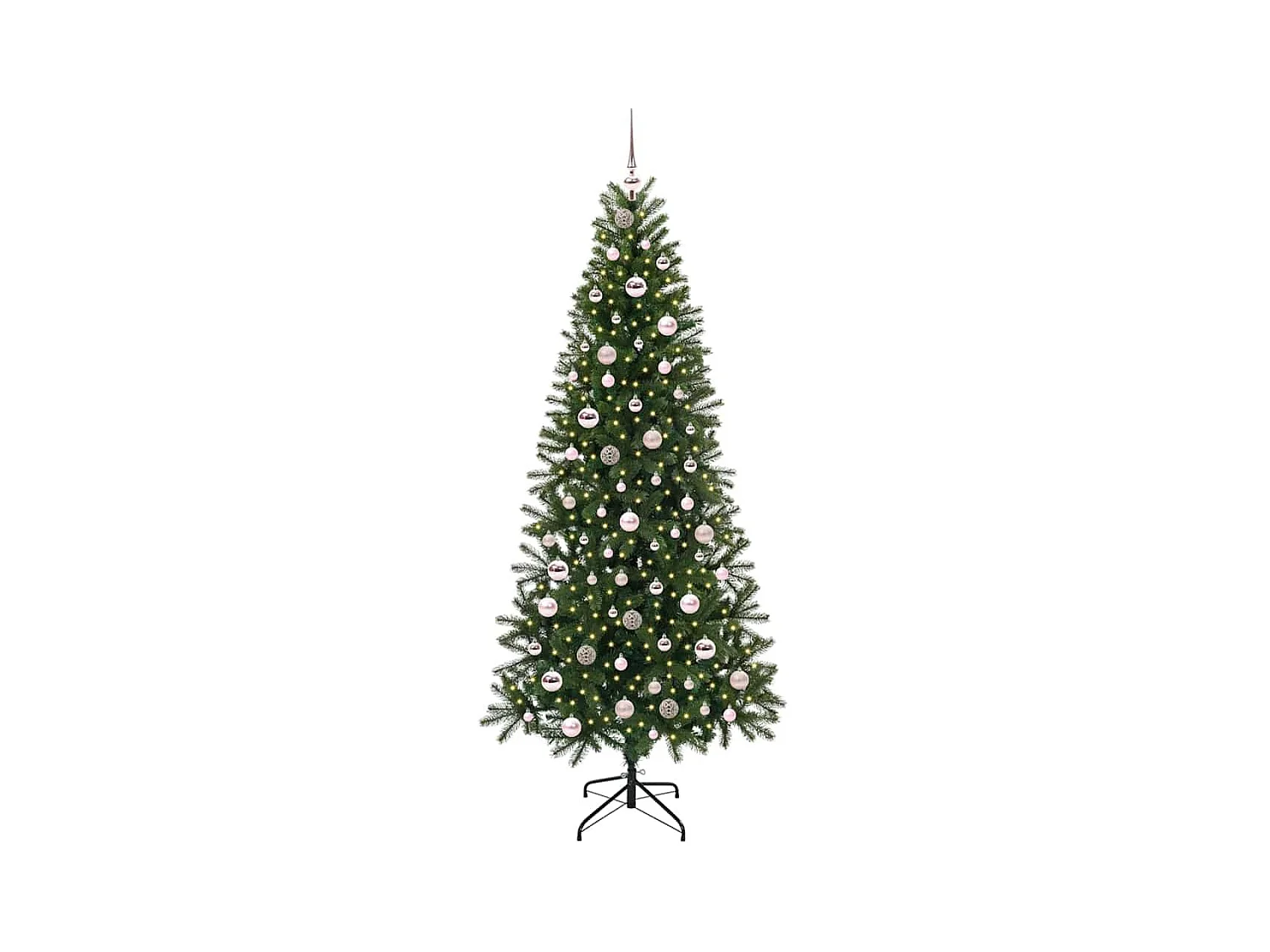 Árbol de Navidad artificial con 300 LED Verde 210 cm PE y PVC