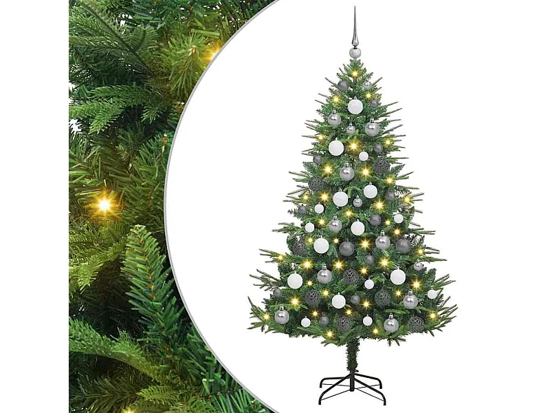 Kunstkerstboom met LED -striplichten Anders Groen 180 cm PVC