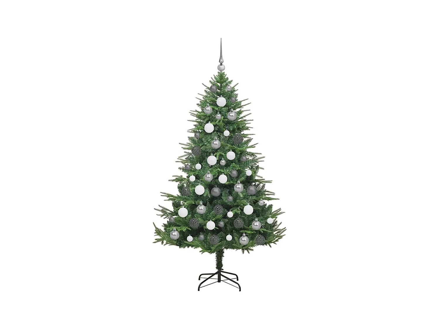 Kunstkerstboom met LED -striplichten Anders Groen 180 cm PVC