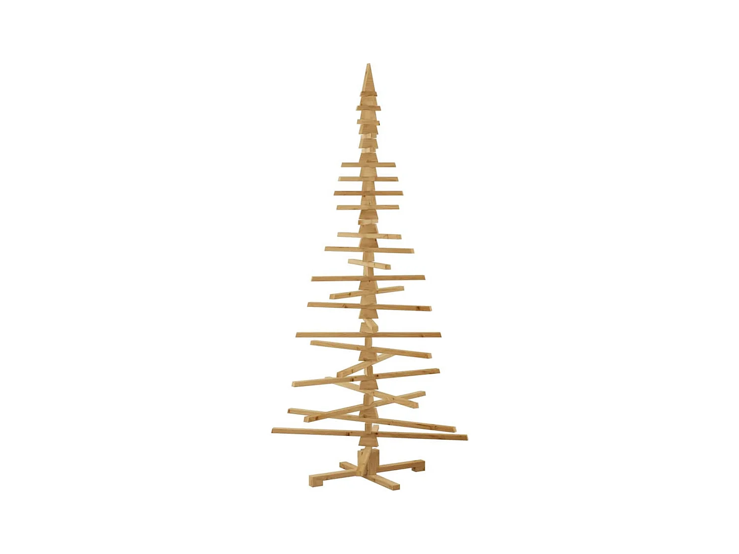 Arbre de Noël en bois Marron 210 cm Bois massif en pin