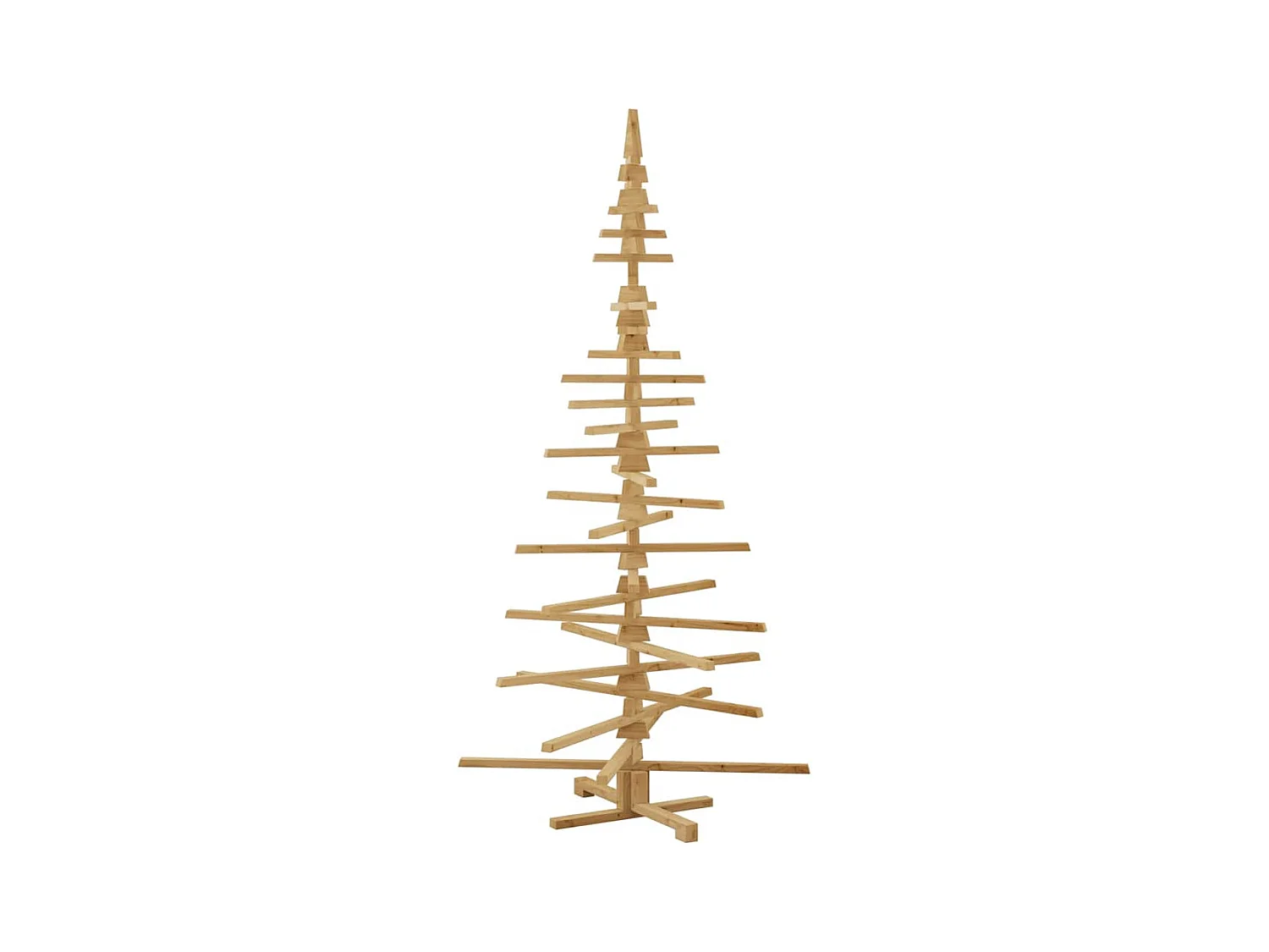 Arbre de Noël en bois Marron 210 cm Bois massif en pin