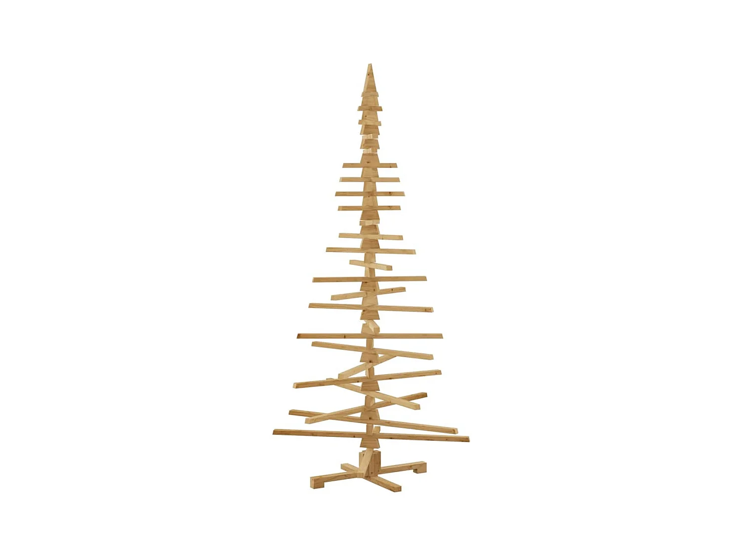 Arbre de Noël en bois Marron 210 cm Bois massif en pin