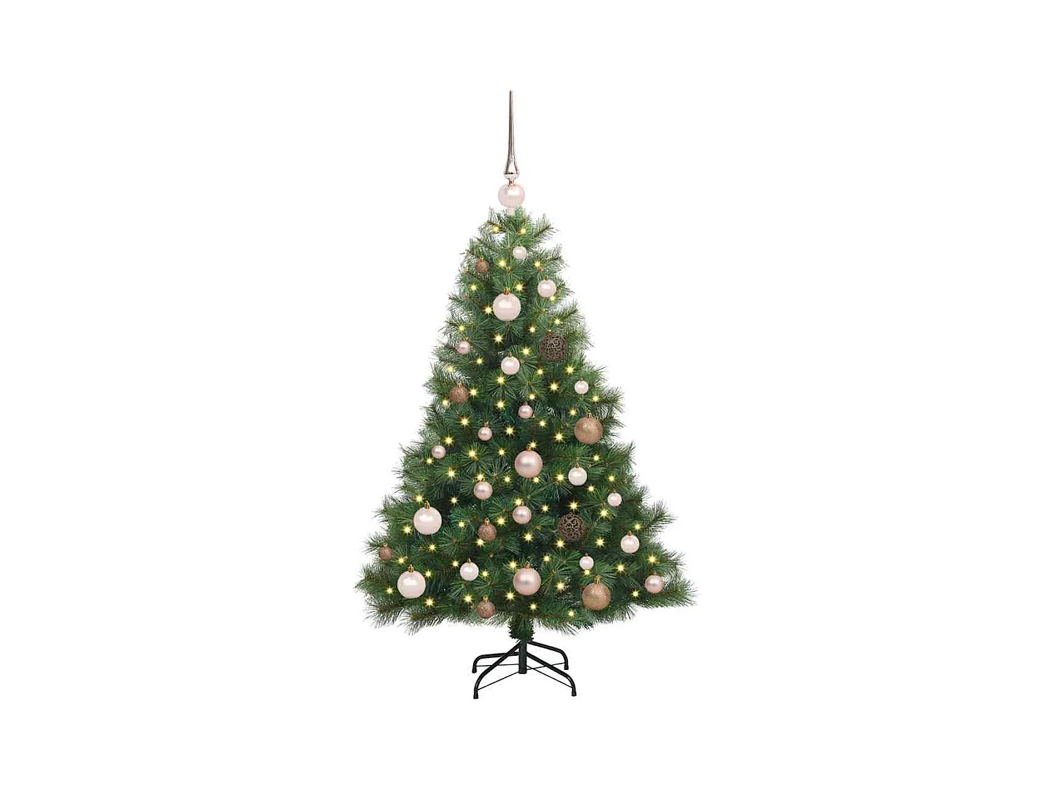 Kunstkerstboom met 150 LED met standaard Groen 120 cm PE en PVC