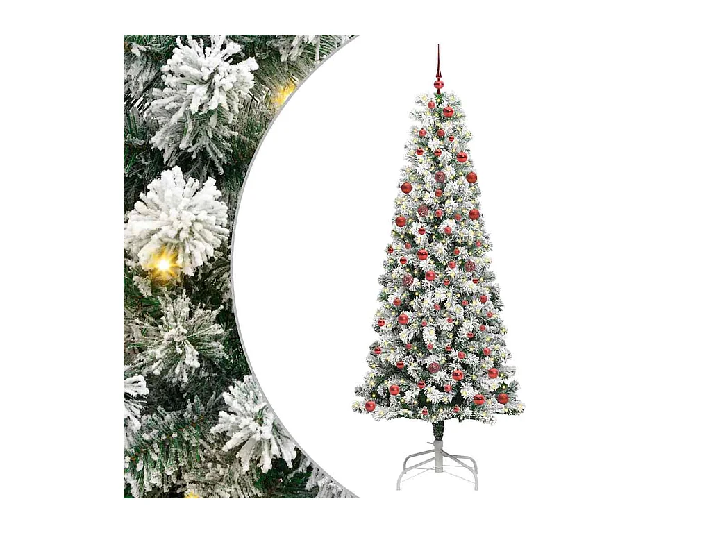 Árbol de Navidad artificial con ramas articuladas 210 cm PVC