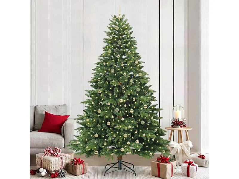 Sapin de Noël artificiel avec 300 LED Vert 240 cm PE et PVC