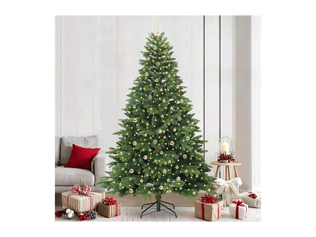 Sapin de Noël artificiel avec 300 LED Vert 240 cm PE et PVC