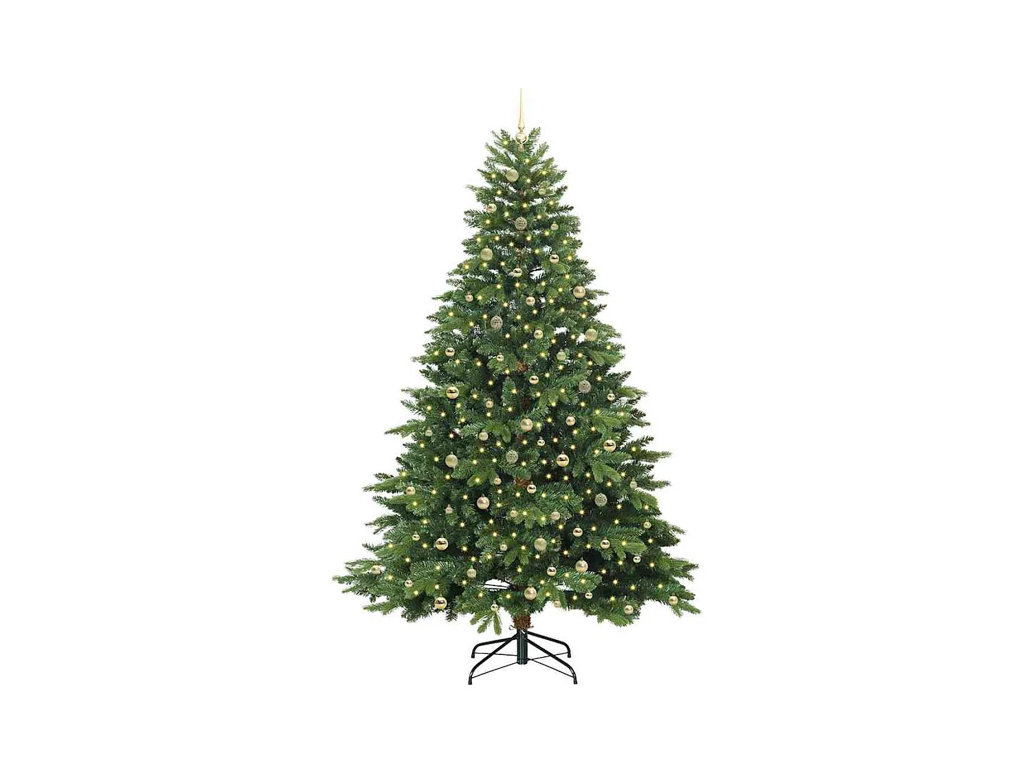 Sapin de Noël artificiel avec 300 LED Vert 240 cm PE et PVC