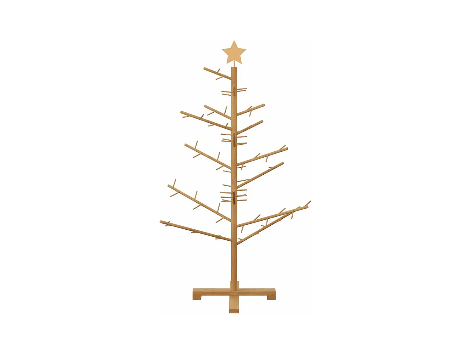 Arbre de Noël en bois Marron 125 cm Bois massif en pin