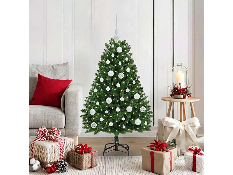 Árvore de Natal Artificial Verde 120 cm PVC e Metal