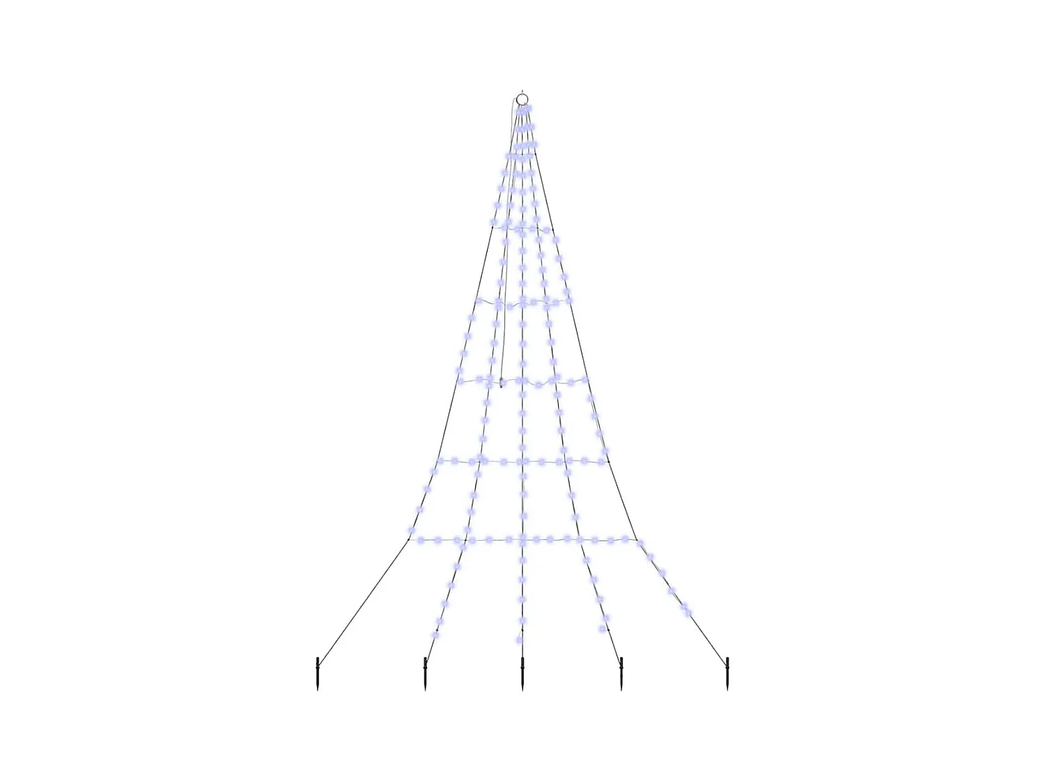 Árbol de Navidad LED con 168 LED Azul 306 cm Metal