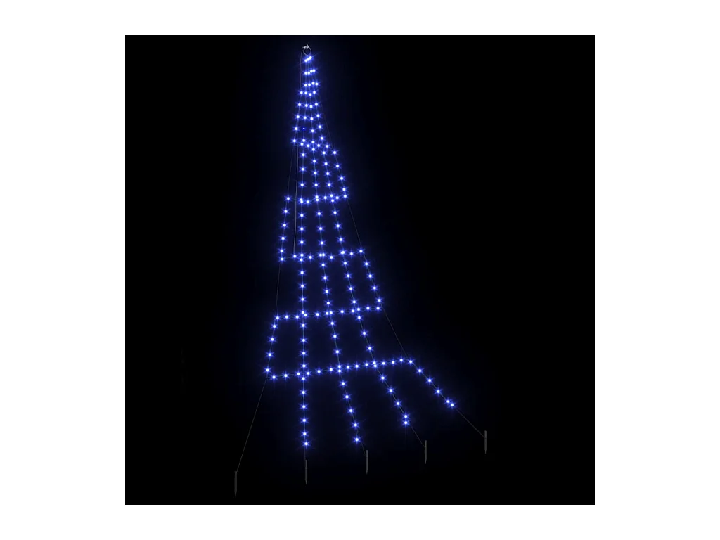 Árbol de Navidad LED con 168 LED Azul 306 cm Metal