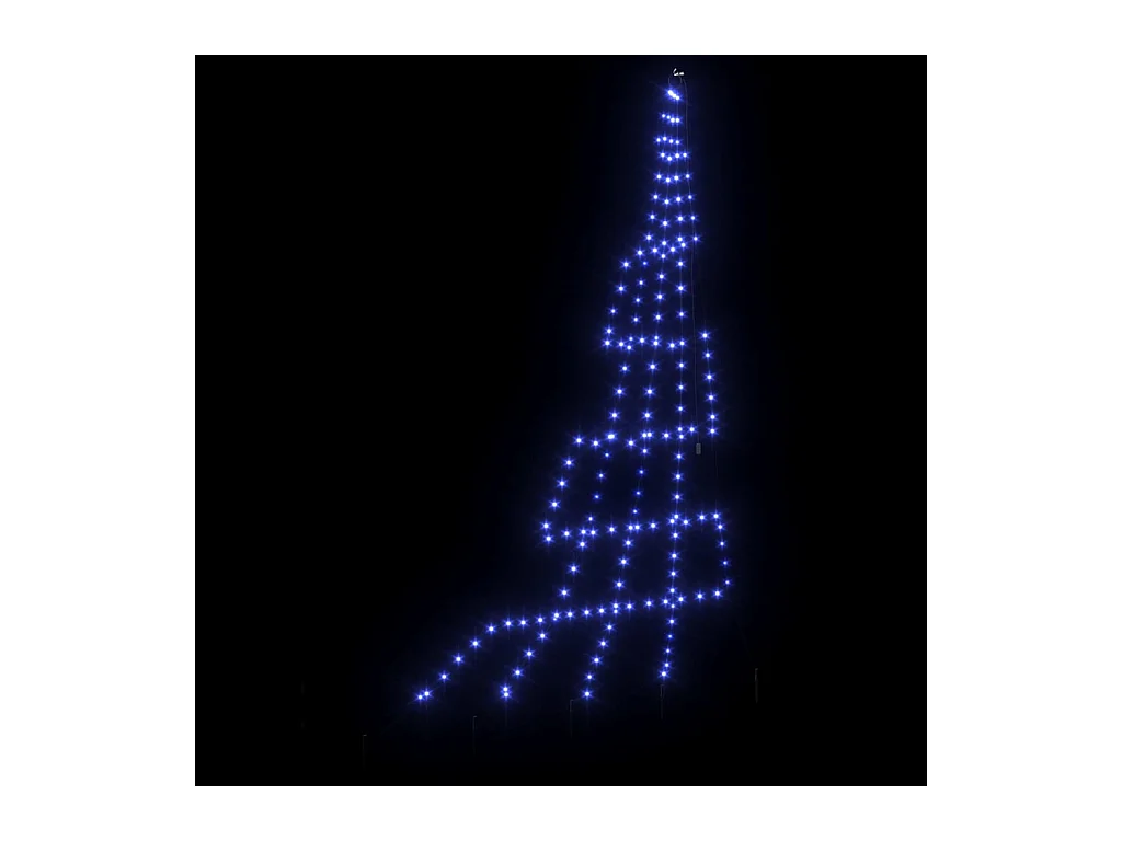 Árbol de Navidad LED con 168 LED Azul 306 cm Metal